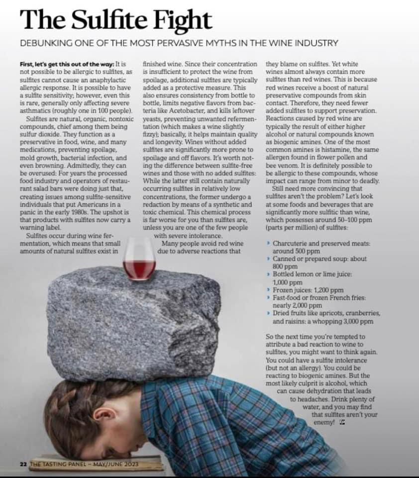 THAT AGE OLD CONCERN OF SULPHITES IN WINE AND WHAT YOU SHOULD KNOW