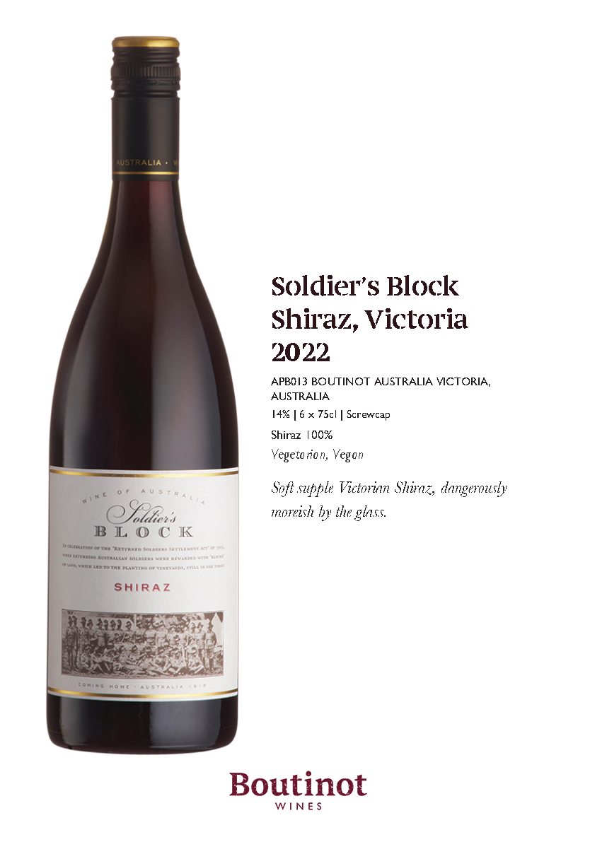 SOLDIERS BLOCK SHIRAZ VICTORIA 2022 14%