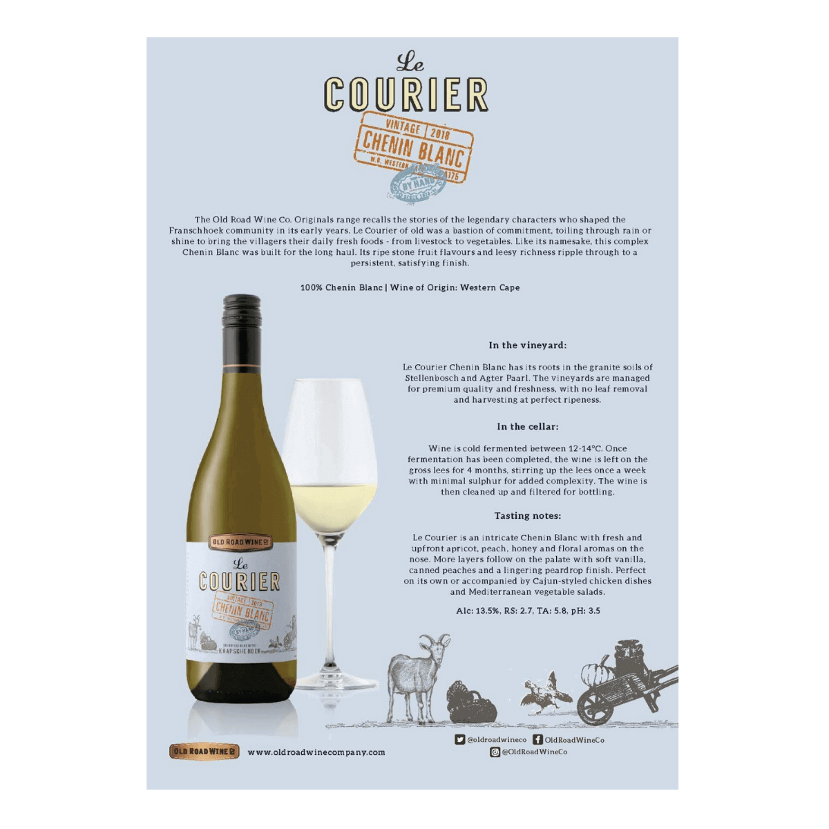 LE COURIER CHENIN BLANC 2024, 13%